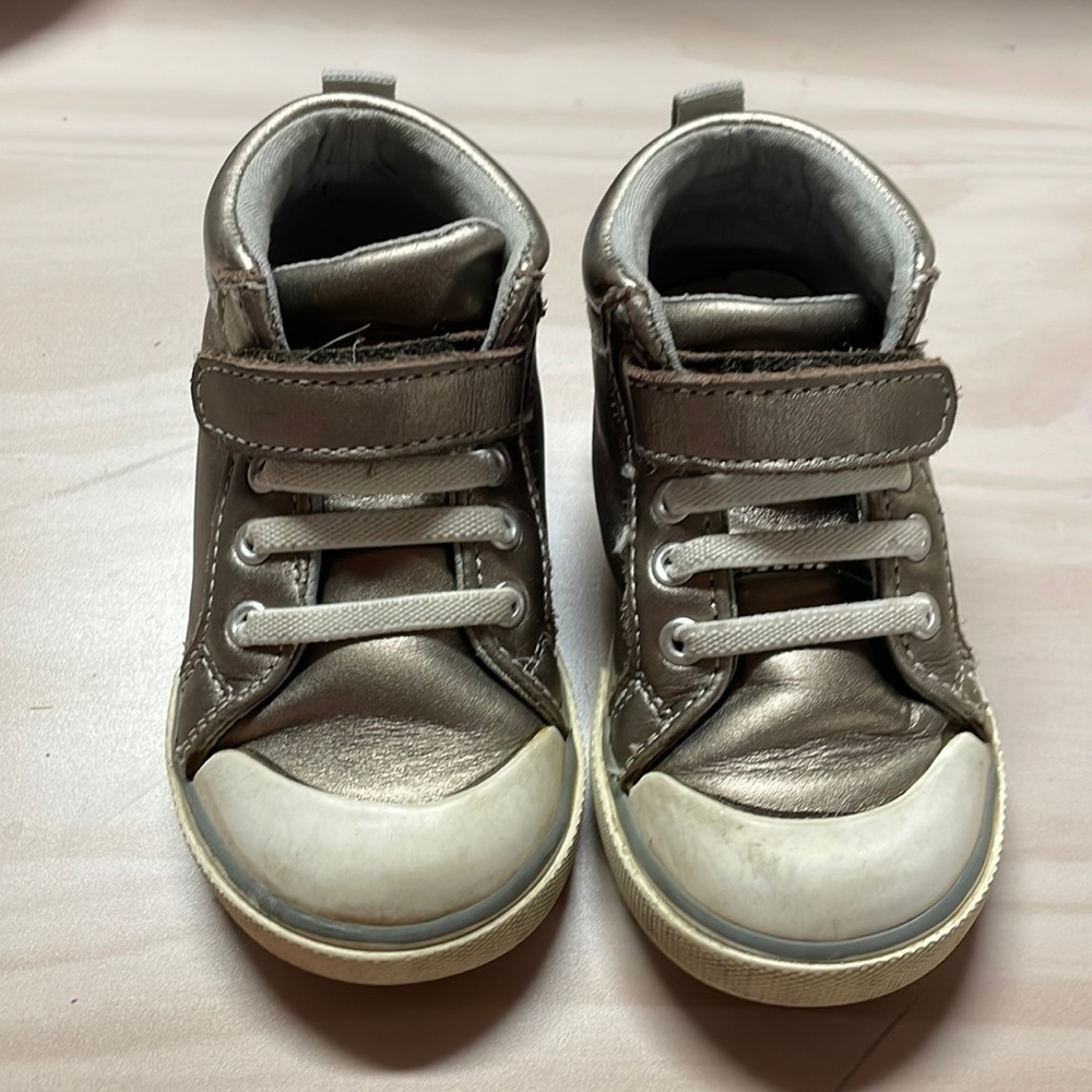 See Kai Run platinum high tops